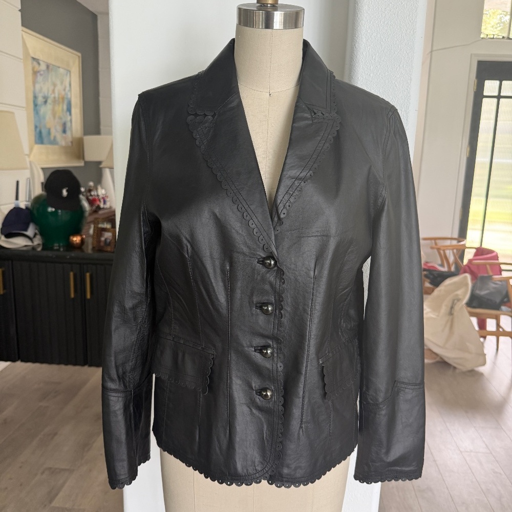 L'Envie‎ Woman's Black leather jacket, Size M